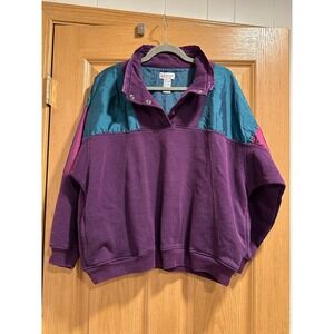 Vintage Women's Lavon Colorblock Pullover Jacket- Size L